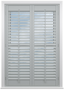 Kensington, Cloud Grey - Full Height Twist&Fit Plantation Shutter